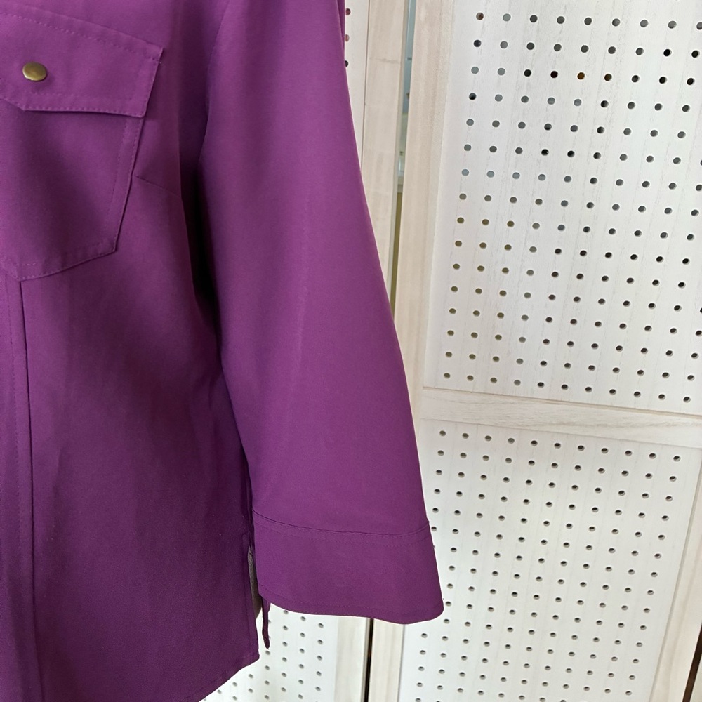 Purple Cathy Che Stretch Top Size 12 - Picture 5 of 9
